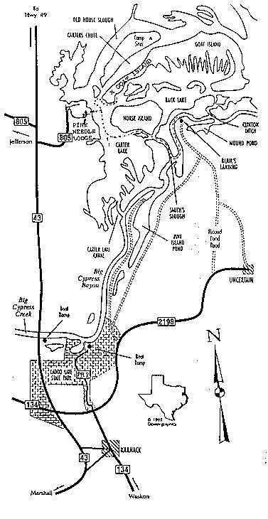 map to caddo lake