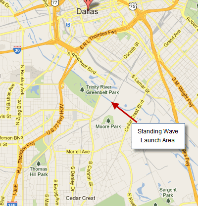 Dallas Standing Wave Launch Area