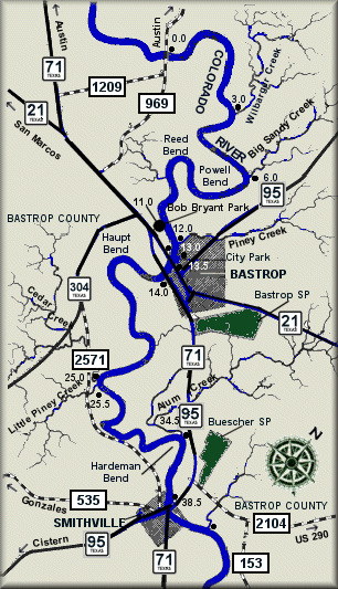 Lower Mountain Fork and Little Rivers map