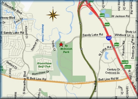 McInnish Park and Trinity River Map