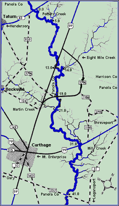 Middle Sabine River in Panola County
