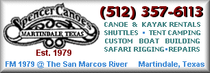 Spencer Canoes and Shady Grove Campground in Martindale, Texas