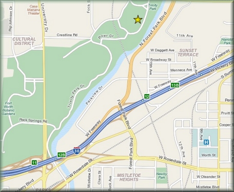 Trinity Park (Fort Worth) map