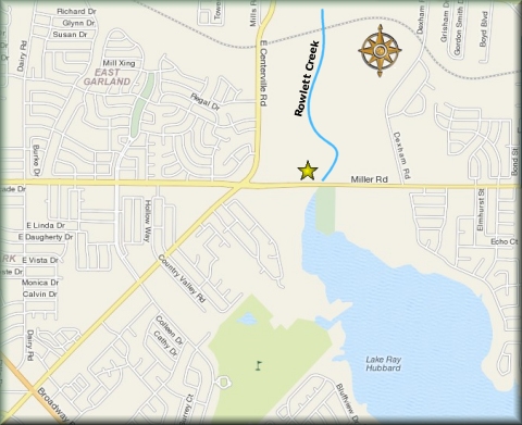 Rowlett Creek (Garland) map