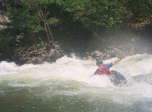 Doug Pineo surfing Witch's Hole on the Ocoee