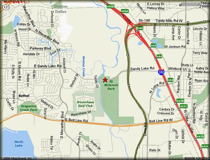 Roadmap to McInnish Park, Carrollton, Texas